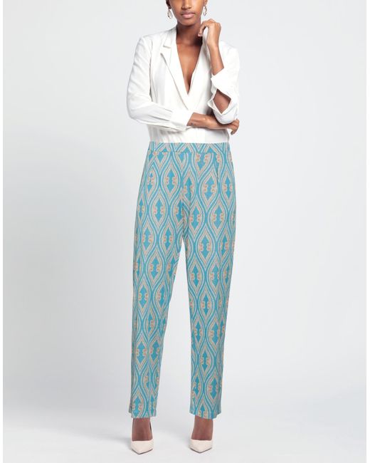 Niu Blue Pants Viscose, Polyamide, Metallic Fiber, Elastane