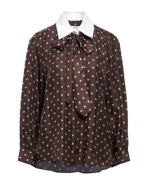 Sandro Brown Dark Shirt Silk
