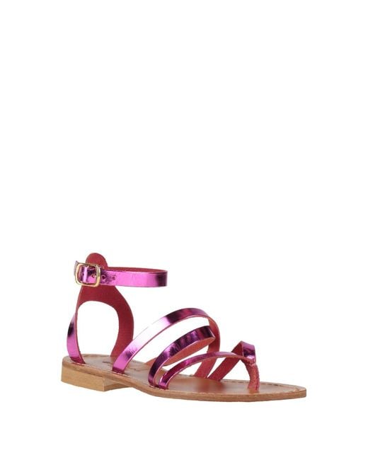 Baldinini Pink Thong Sandal Leather