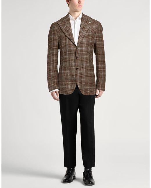 Luigi Bianchi Brown Blazer for men