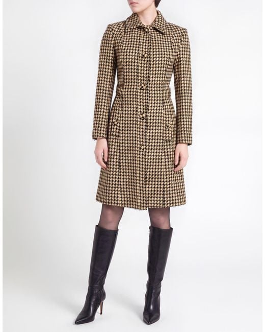 Cristinaeffe Black Coat Polyester, Wool