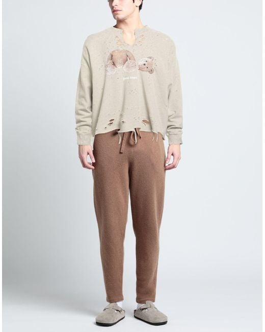 Palm Angels White Sweatshirt Cotton, Elastane for men