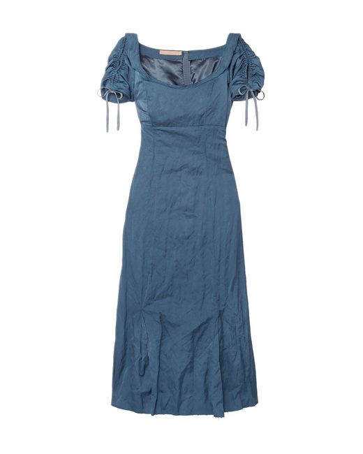 Brock Collection Blue Midi Dress