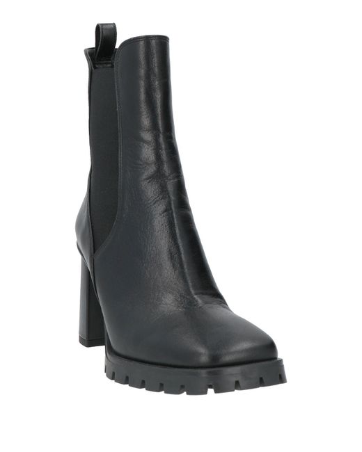 Lorenzo Mari Black Ankle Boots Leather