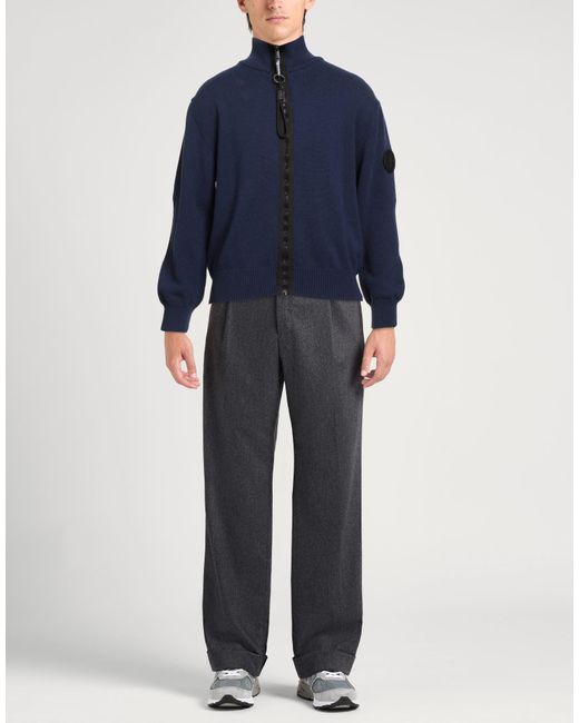 La Martina Blue Cardigan Cotton, Wool for men