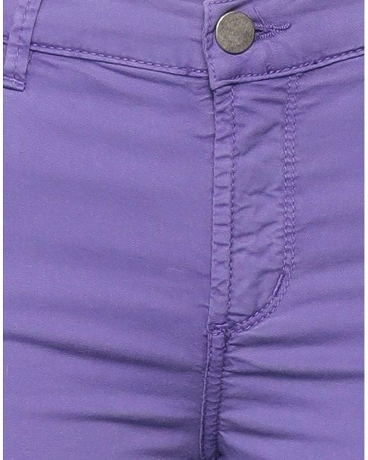 Rossopuro Purple Pants Cotton, Elastane