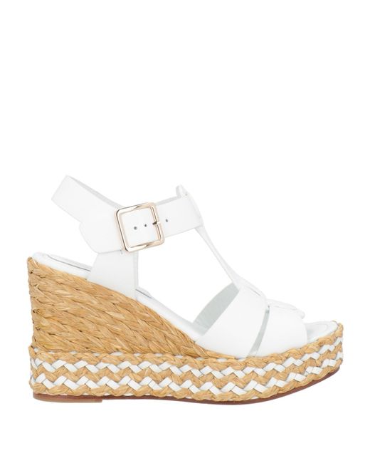 Paloma Barceló Sandals Cow Leather, Natural Raffia