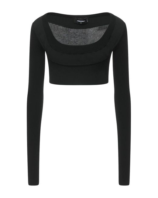 DSquared² Black Sweater Viscose, Elastane, Polyester