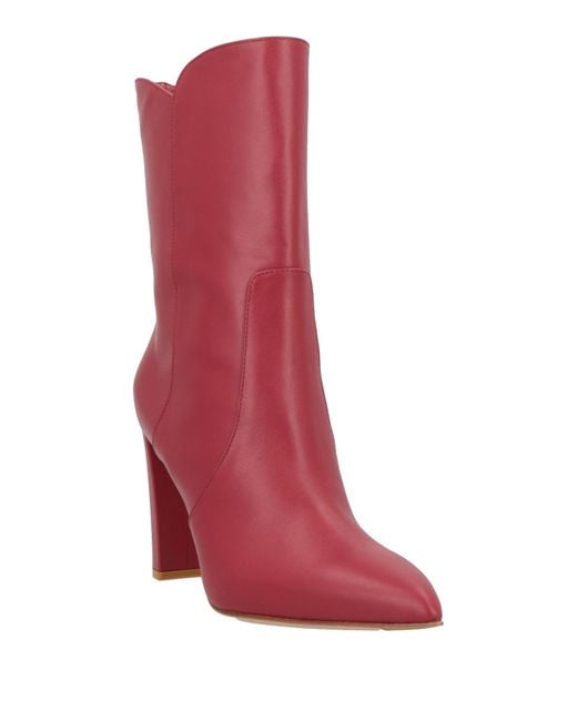 Sergio Levantesi Red Ankle Boots