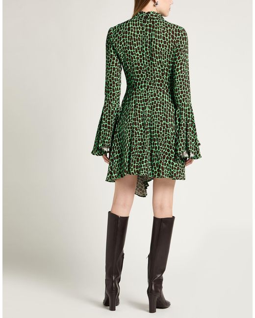 MSGM Green Mini Dress