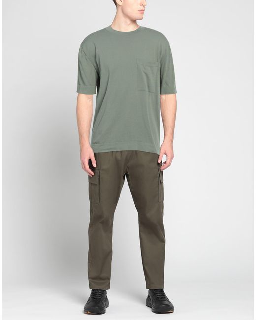 FILIPPO DE LAURENTIIS Green Sage Sweater Cotton for men