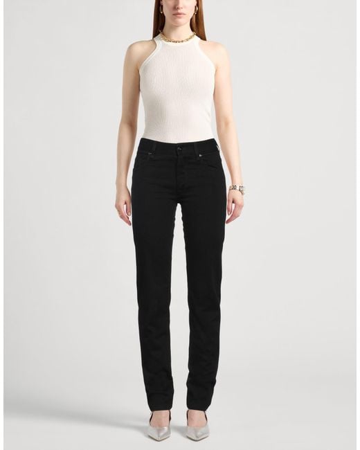 Fendi Black Jeans Cotton, Calfskin