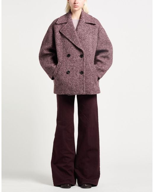 MSGM Purple Coat Virgin Wool