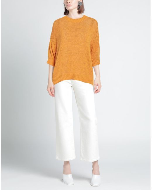 Roberto Collina Orange Sweater Cotton, Polyamide