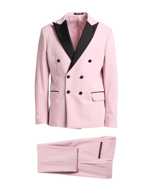Takeshy Kurosawa Pink Suit Polyester, Viscose, Elastane for men