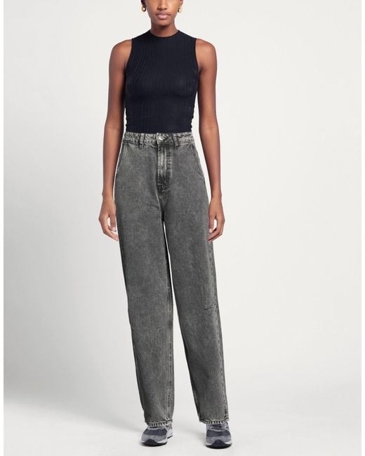 Ichi Gray Jeans Cotton