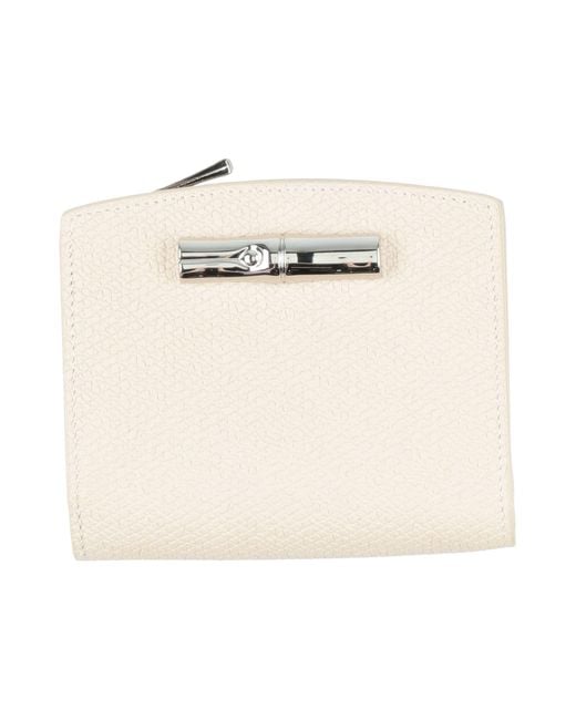 Longchamp Natural Cream Wallet Leather