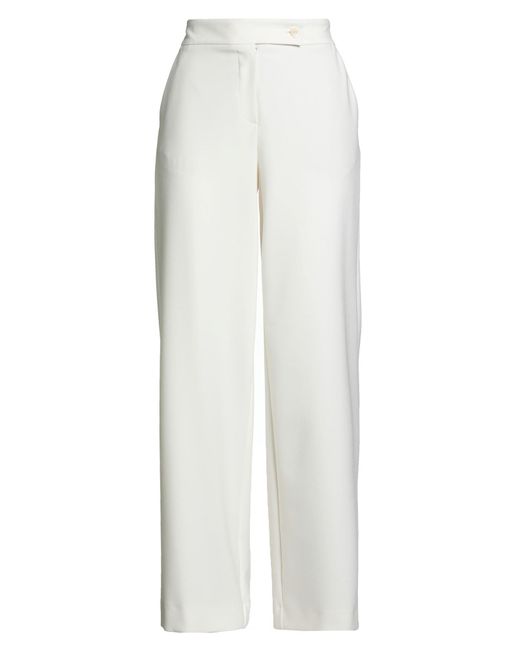 Her. White Ivory Pants Polyester