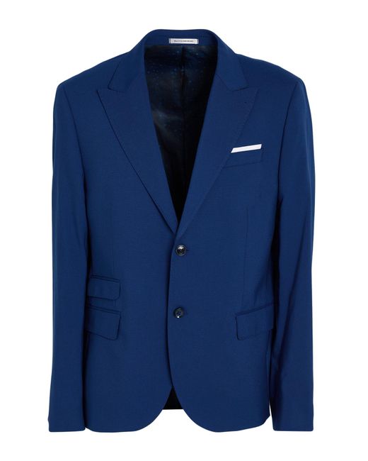 Daniele Alessandrini Blue Blazer Polyester, Viscose, Wool, Elastane for men