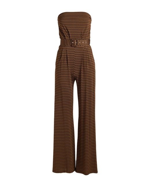 Siyu Brown Dark Jumpsuit Viscose, Elastane