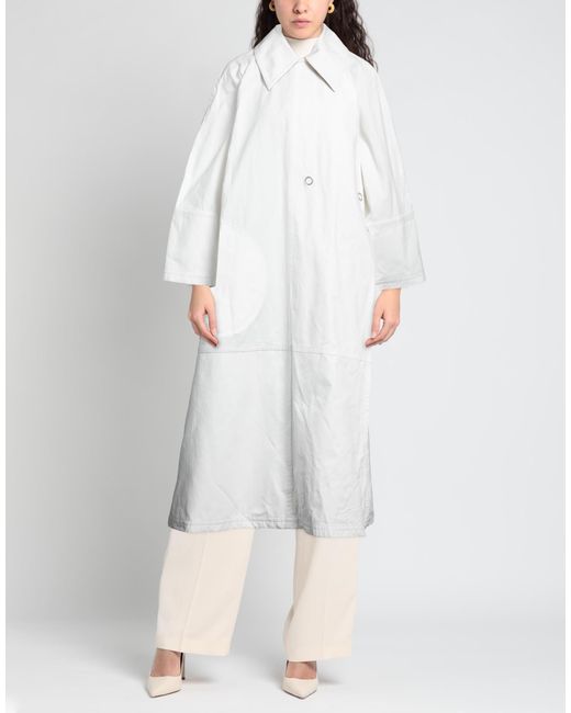 Jil Sander White Overcoat & Trench Coat