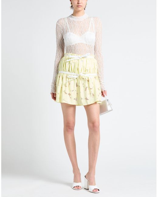 MSGM Metallic Mini Skirt Viscose, Polyamide