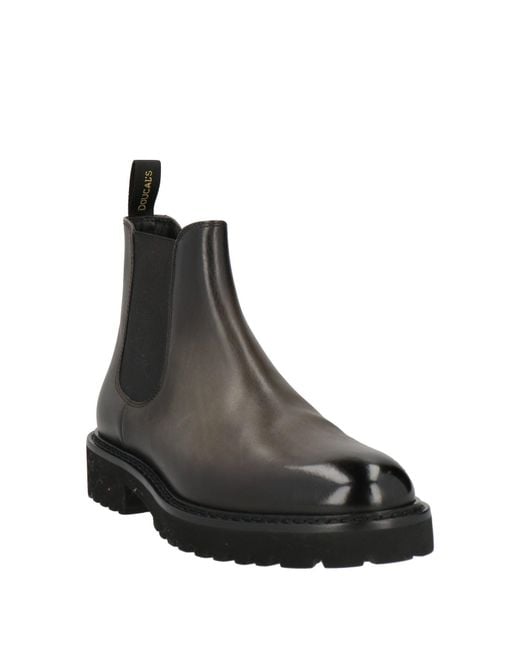 Doucal's Black Dark Ankle Boots Leather for men