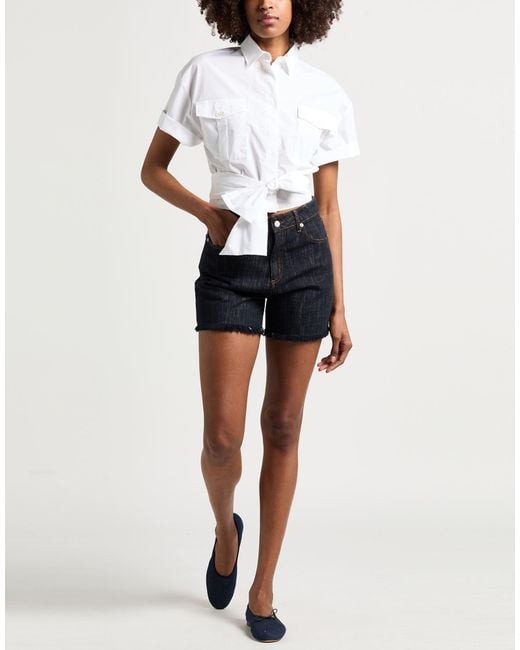 Officine Generale Blue Denim Shorts