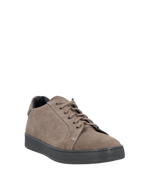 Tsd12 Brown Taupe Sneakers Soft Leather for men