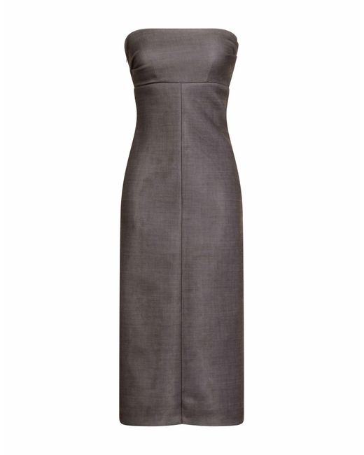 Philosophy Di Lorenzo Serafini Gray Midi-Kleid