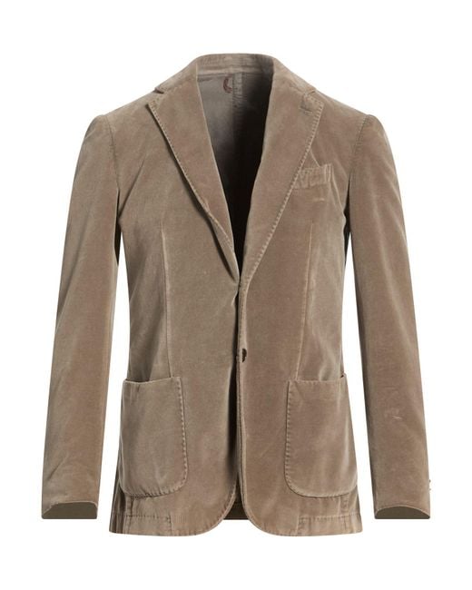 Santaniello Brown Blazer Cotton for men