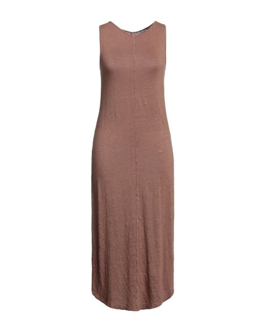 Majestic Filatures Brown Midi Dress