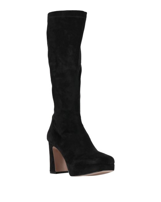 Emanuélle Vee Black Boot Leather, Textile Fibers