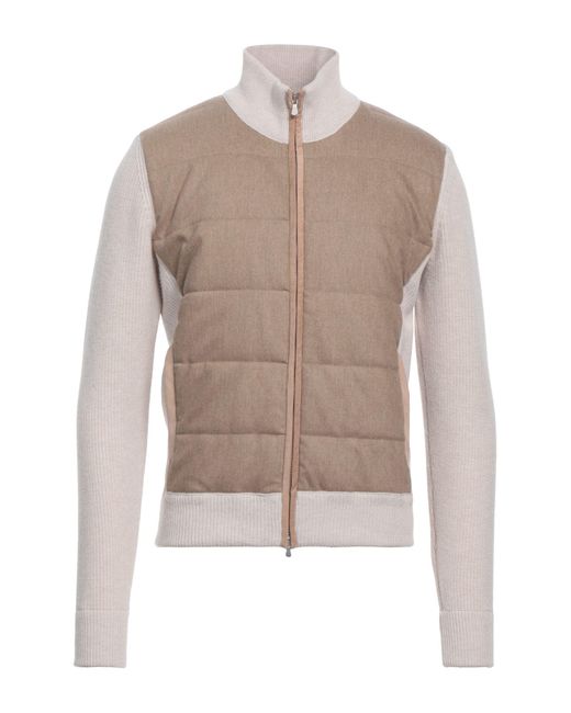 Gran Sasso Natural Khaki Jacket Virgin Wool, Polyester, Polyurethane for men