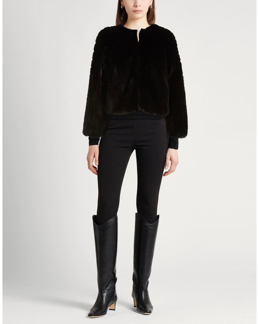 Pinko Black Shearling & Teddy