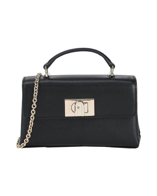 Furla Black 1927 Mini Crossbody Top -- Handbag Soft Leather