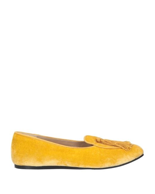 Charles Philip Yellow Mustard Loafers Textile Fibers