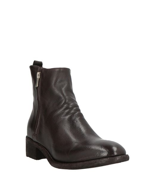 Officine Creative Brown Ankle Boots Leather
