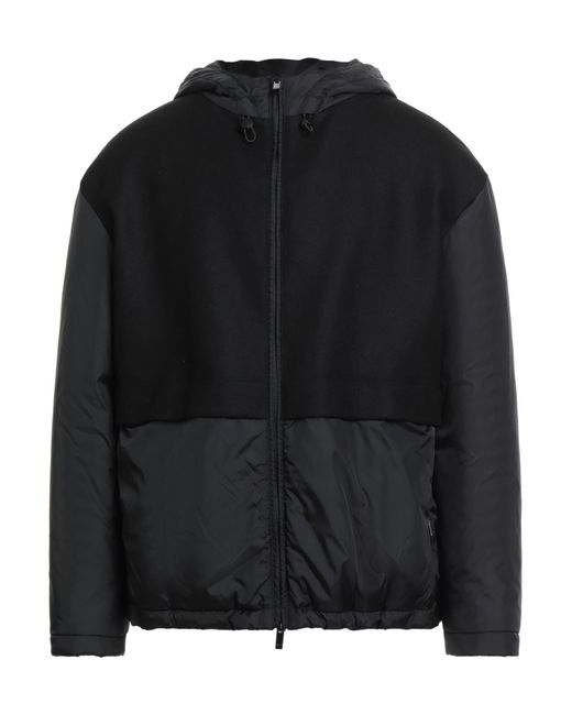 Hevò Black Jacket Virgin Wool, Polyamide for men