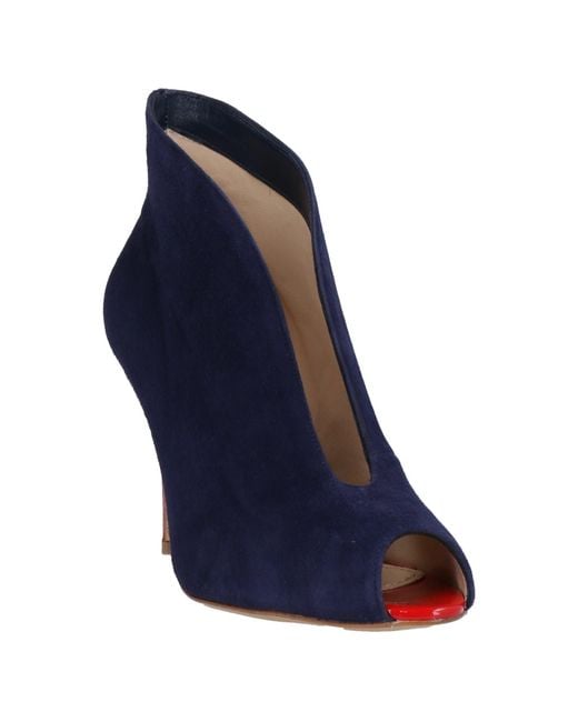 Cerruti 1881 Blue Ankle Boots Goat Skin, Calfskin