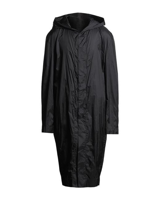 Rick Owens Black Overcoat & Trench Coat Polyamide for men