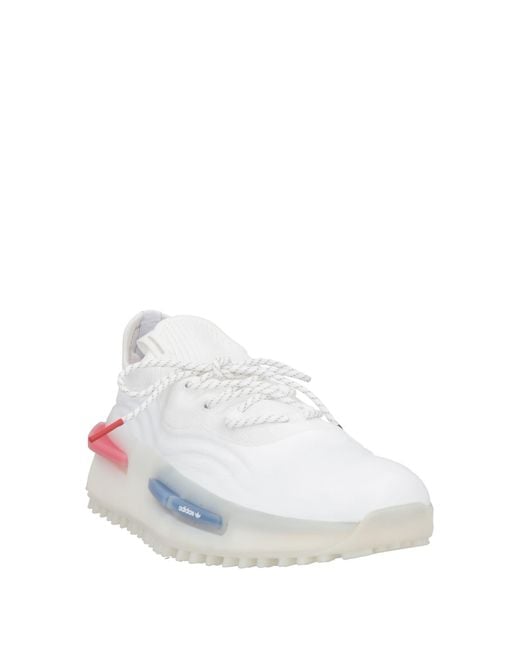 Adidas Originals White Sneakers Textile Fibers, Leather for men