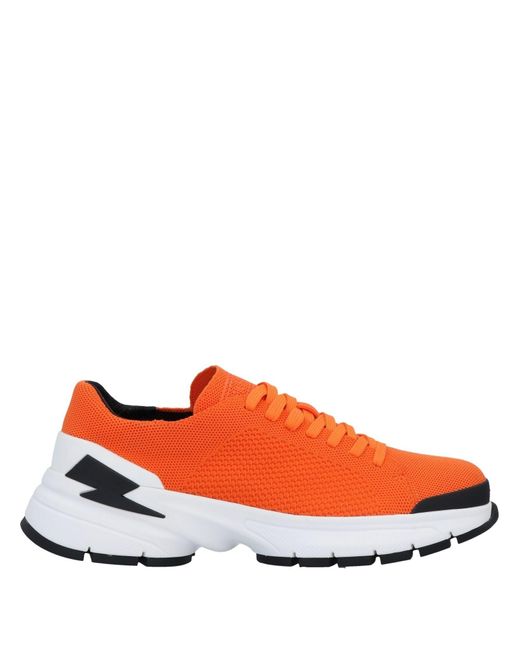 Neil Barrett Orange Sneakers Textile Fibers for men