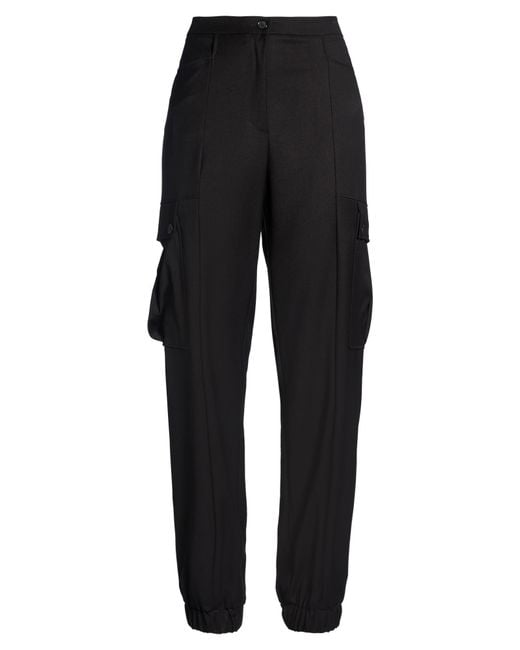 Éclà Black Pants Polyester, Viscose, Elastane