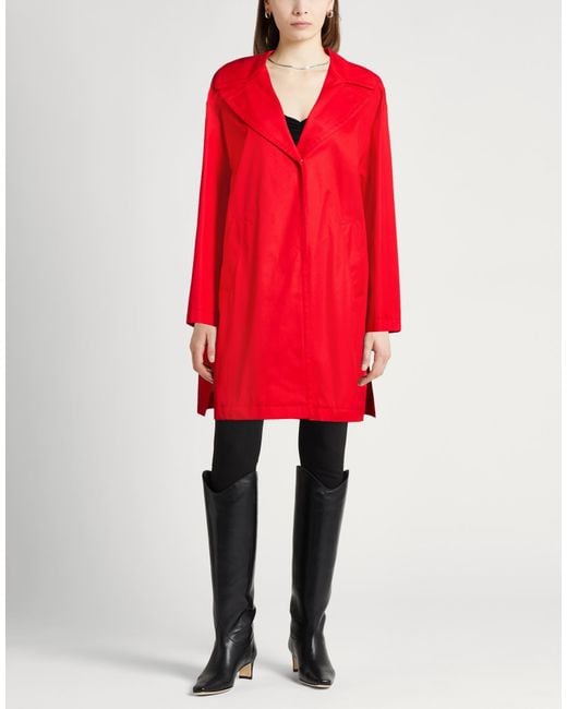 Herno Red Overcoat & Trench Coat