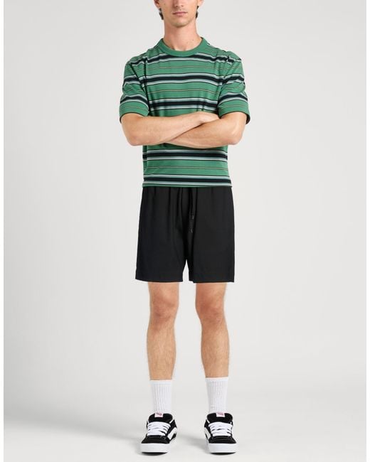 Covert Black Shorts & Bermuda Shorts Polyester, Viscose, Elastane for men