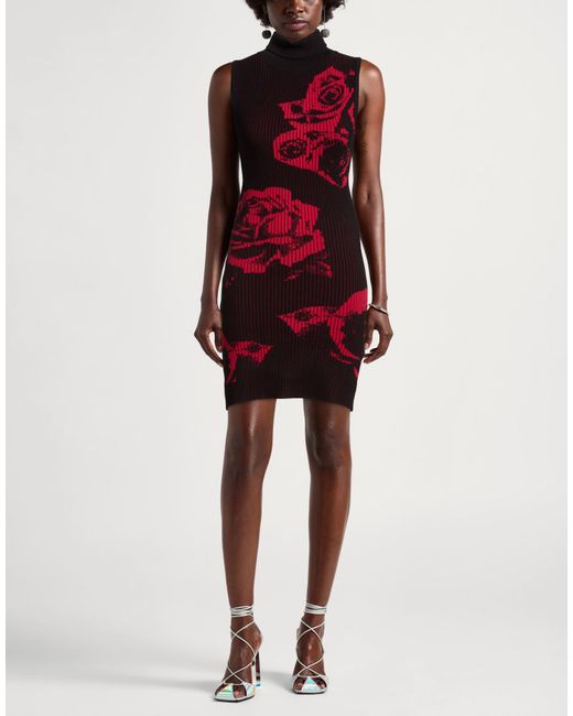 Gaelle Paris Red Mini Dress Viscose, Polyamide, Polyester