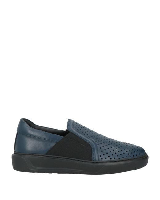 MICH SIMON Blue Sneakers Calfskin for men