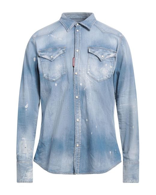 Camisa vaquera DSquared² de hombre de color Blue
