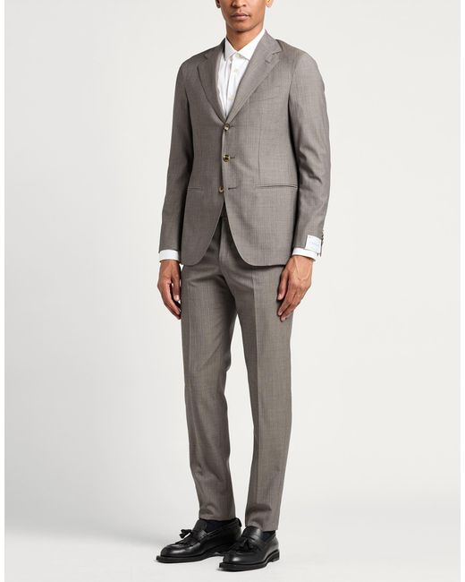 Caruso Gray Suit Wool for men